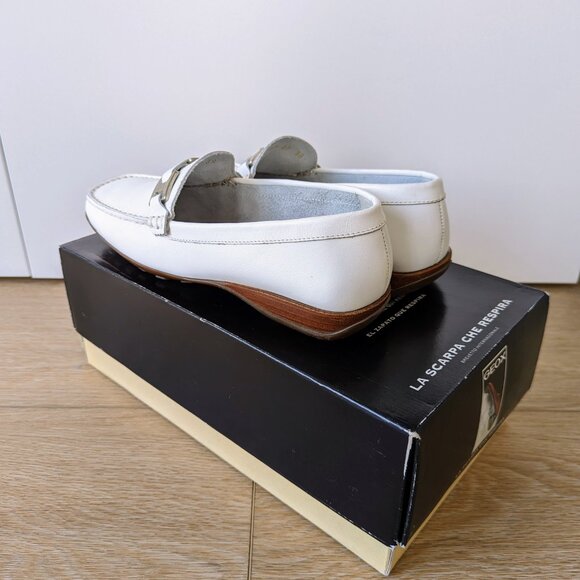 Geox Respira Leather Slip-On Loafers – White, Women's EU 38 - Picture 3 of 12